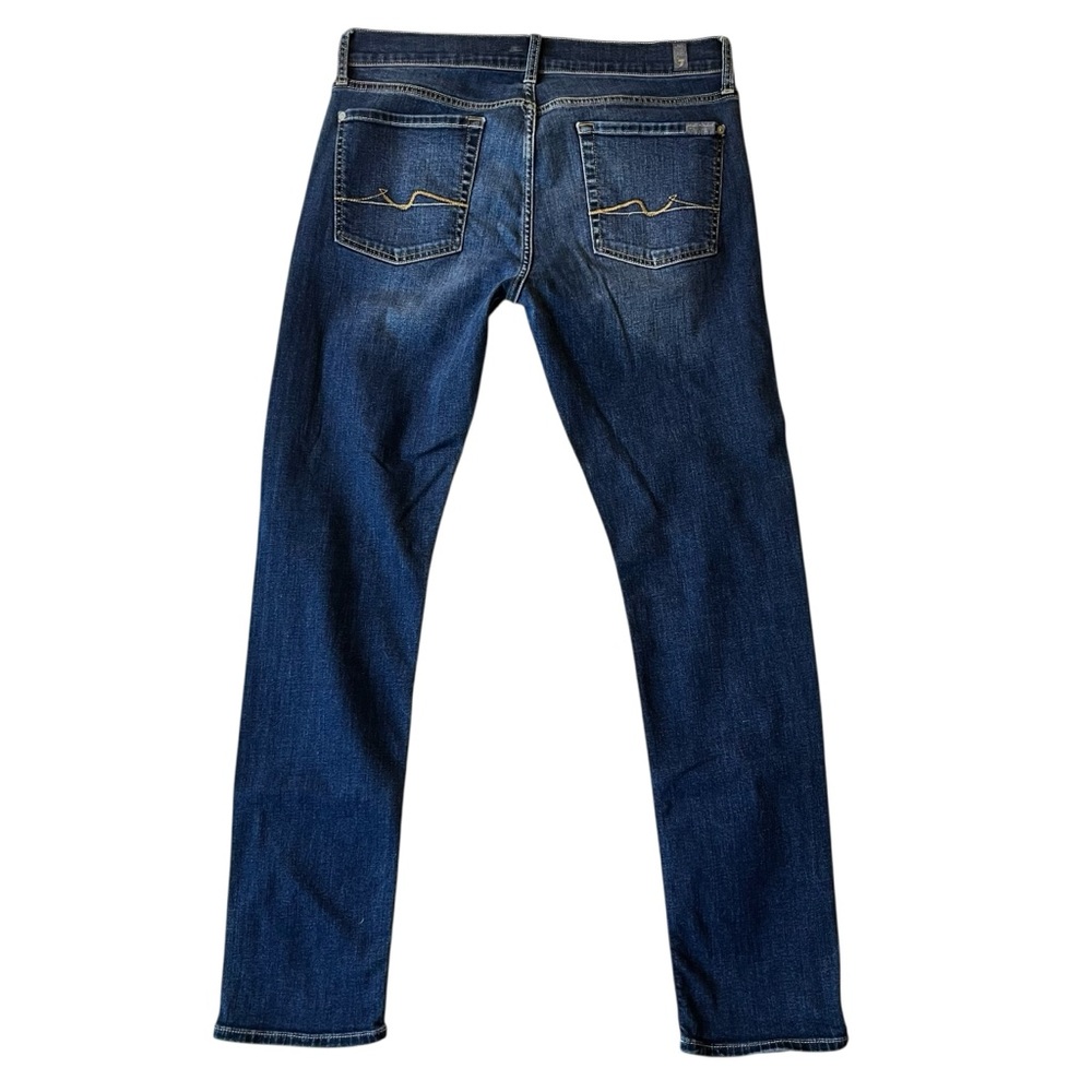 7 For All Mankind jeans Paxtyn slim 34 x 32 Dark blue wash Logo pocket Mens